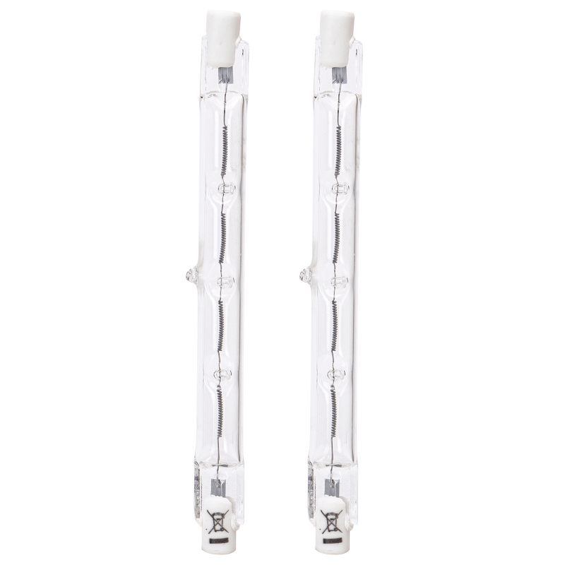 Lampadina alogena R7S J118 118mm 80W 2900K confezione doppia 2pz 