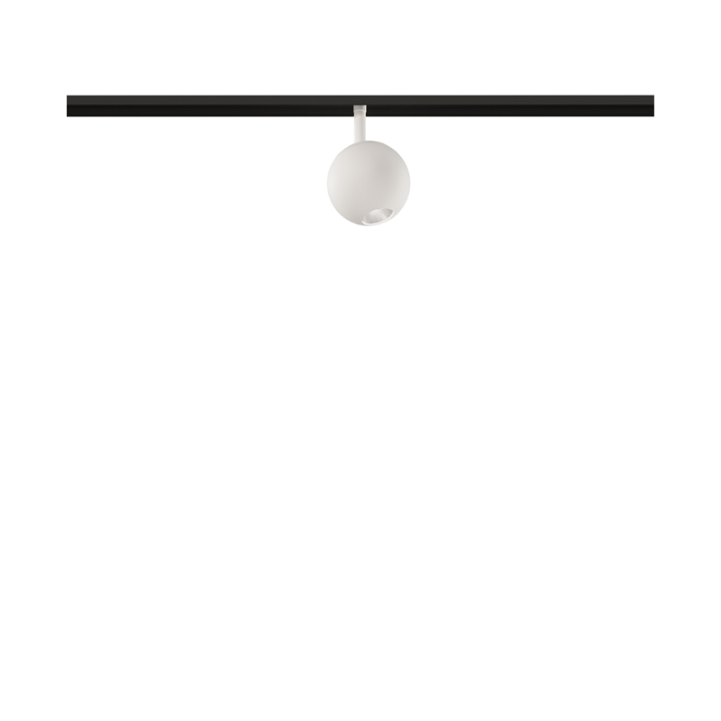 Faretto LED Orientabile BORA 48V per Binario Magnetico, 4.5W, 38°, 3000K, Bianco