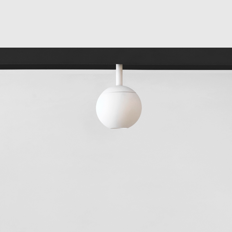 Faretto LED Orientabile BORA 48V per Binario Magnetico, 4.5W, 38°, 3000K, Bianco