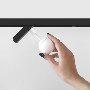 Faretto LED Orientabile BORA 48V per Binario Magnetico, 4.5W, 38°, 3000K, Bianco