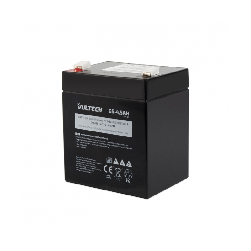 Batteria Ermetica al Piombo Per UPS Vultech GS-4,5AH 12V 4,5A