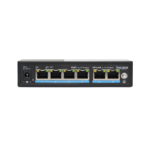 Switch PoE+ Vultech Security 4 porte 10/100 FE + 2 porte Uplink 10/100 FE 60W AI SMART