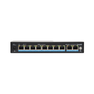 Switch PoE+ Vultech Security 8 porte 10/100 FE + 2 porte Uplink 10/100/1000 GE 120W AI SMART