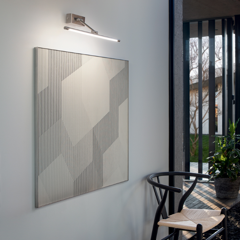 Applique metallo nickel sat. 10W LED.3000K