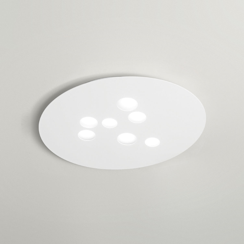 Plaf. alluminio bianco.7xGX53.Senza lamp.