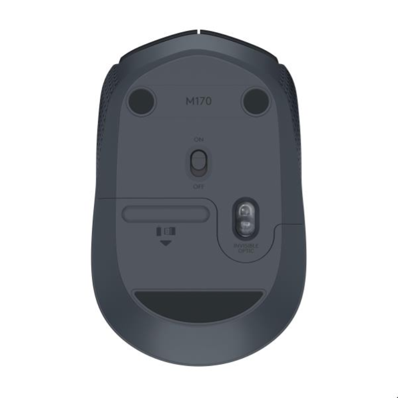 Logitech M170 Wireless Mouse, Ambidestro, Ottico, RF Wireless, 1000 DPI, Nero, Grigio  