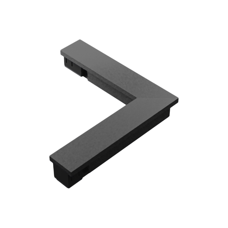 Connettore a l bin. Nero opaco