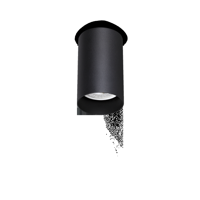 Lampada da soffitto LOOK PL1 ROUND D60 H100 NERO