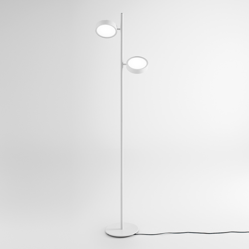 Piantana 2x18w bianco opaco