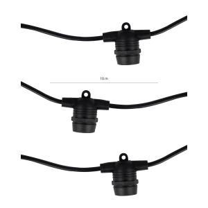 CORDONIERA PORTALAMPADE NERO FLAT E27