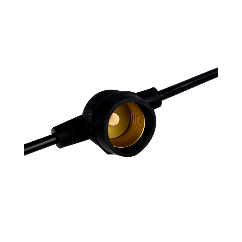 CORDONIERA PORTALAMPADE NERO FLAT E27