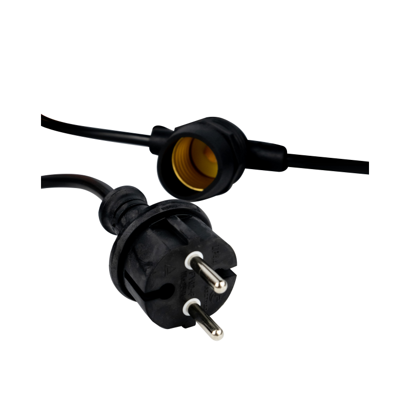 CORDONIERA PORTALAMPADE NERO FLAT E27