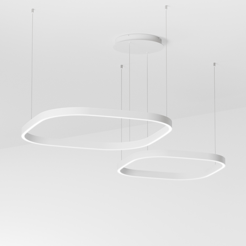 Sosp. in all. Bianco satinato.40+50W LED