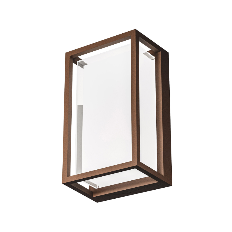 Plafoniera rett. Marrone 12w led cct