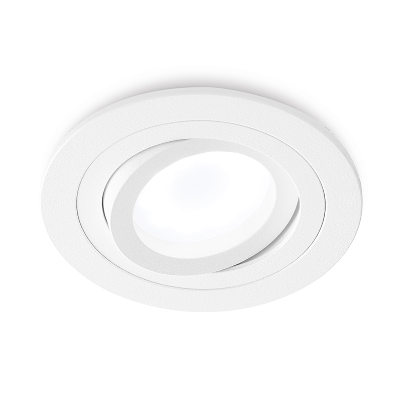 Faretto alluminio bianco opaco. 1xGU10