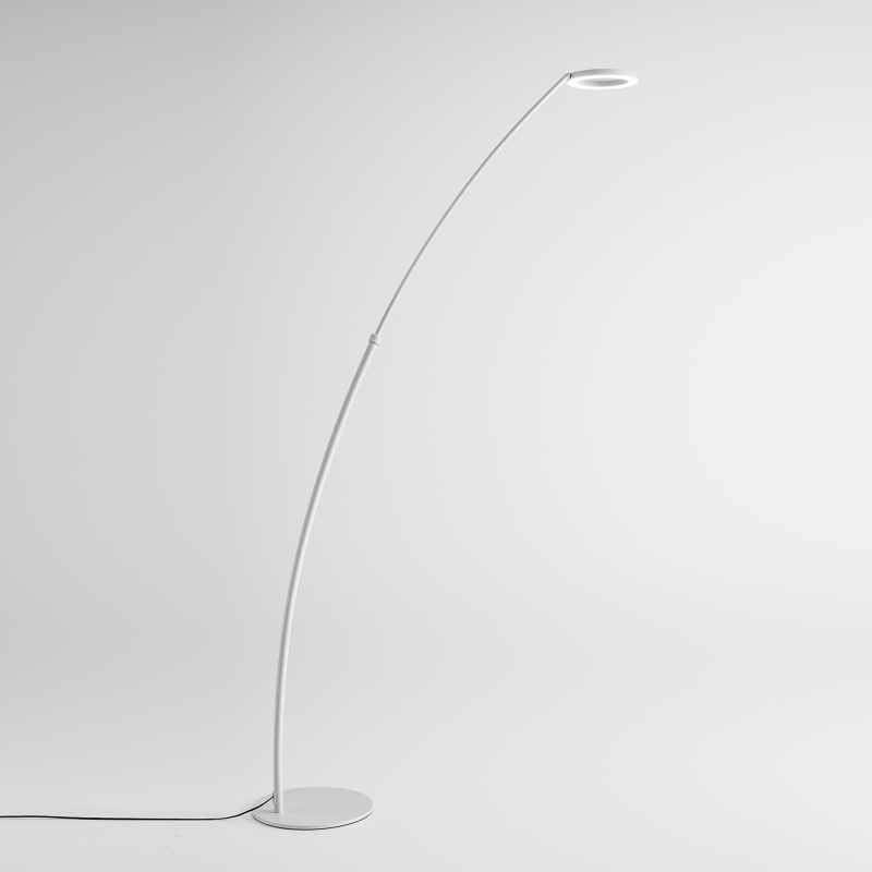 Piantana ad arco 1x25w bianco opaco