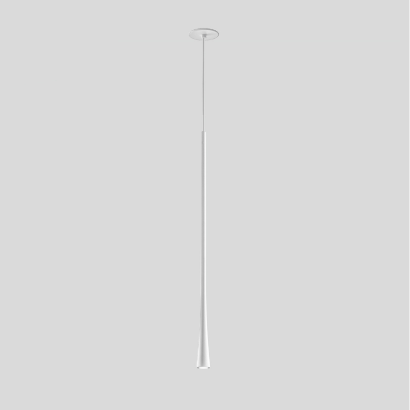 Sosp. in alluminio. Bianco satinato.7W LED