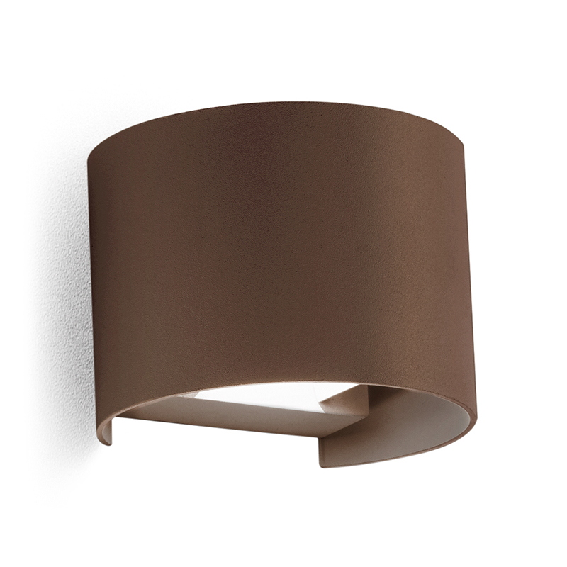 Applique alluminio ruggine. 2x5W.3000K