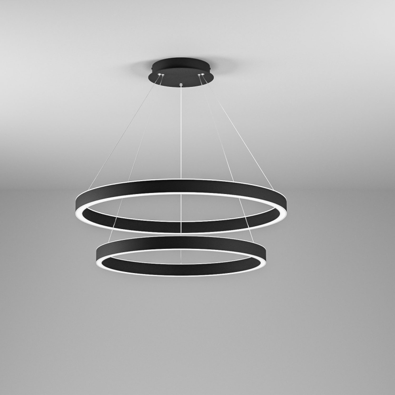 Sosp. in all. nero satinato.35+40W LED