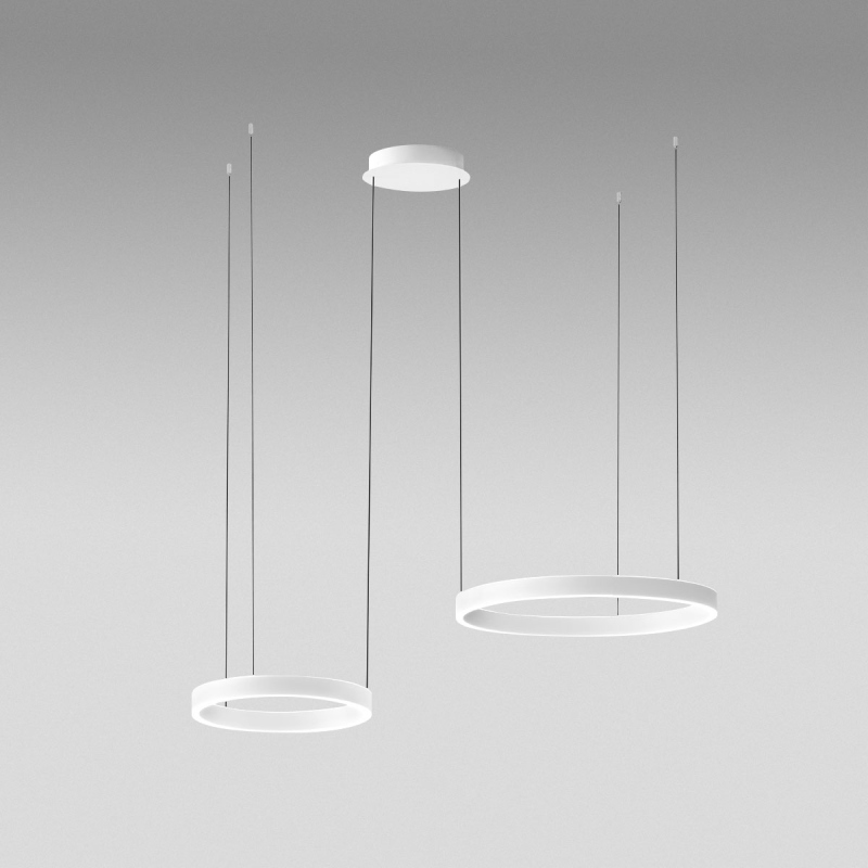 Sosp. in all. Bianco satinato.25+35W LED